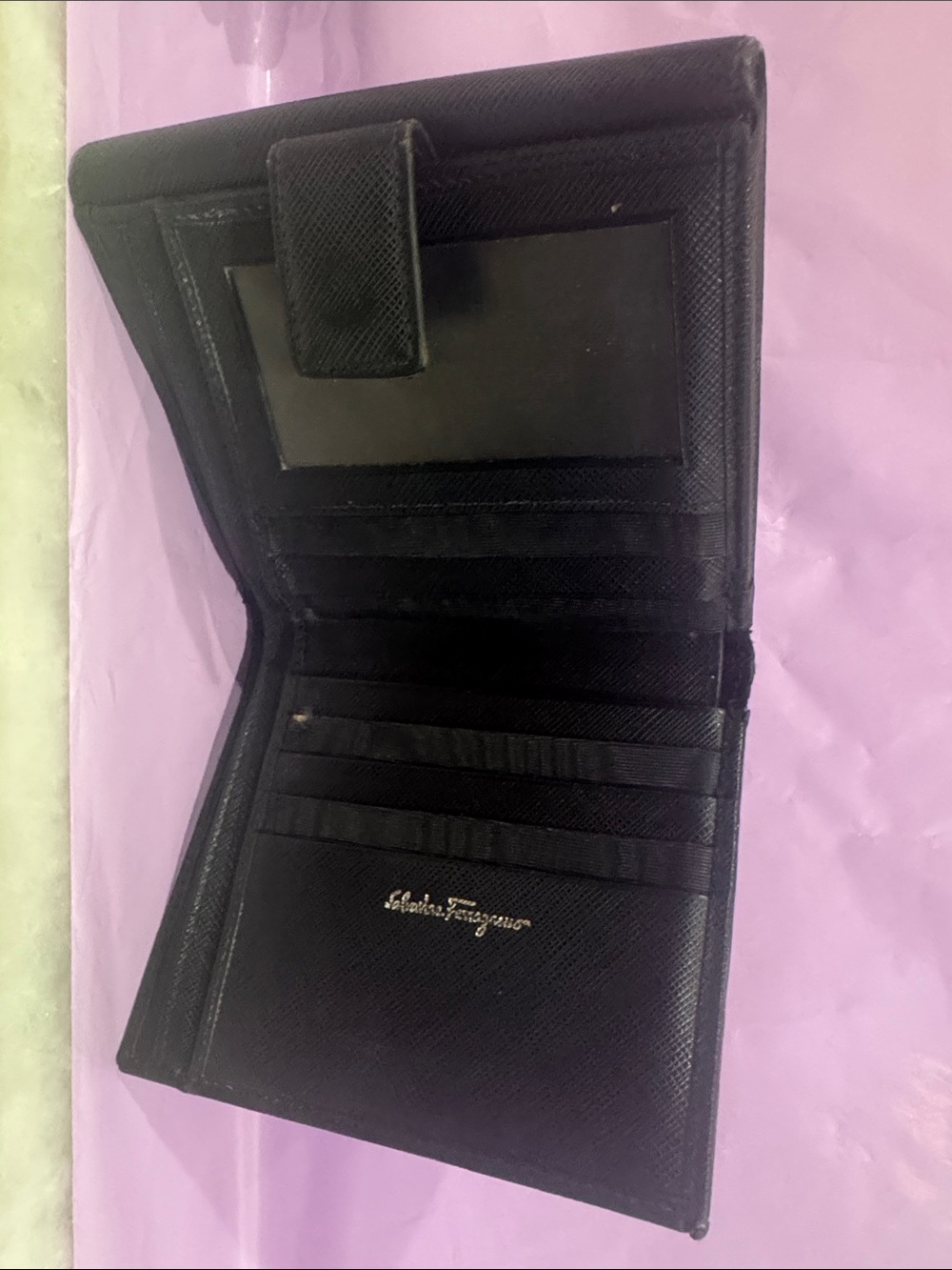 Ed's show price Salvatore Ferragamo Saffiano Leather Gancini Wallet - Picture 13 of 17